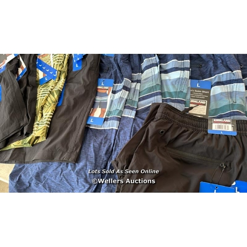 6030 - 10X PAIRS OF GENTS NEW KIRKLAND SIGNATURE SWIM SHORTS / L / H73