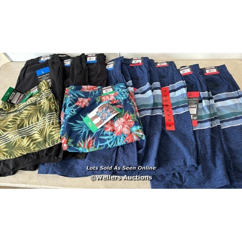 6035 - 10X PAIRS OF GENTS NEW KIRKLAND SIGNATURE SWIM SHORTS / X4 M, X4 L & X2 XL / H73