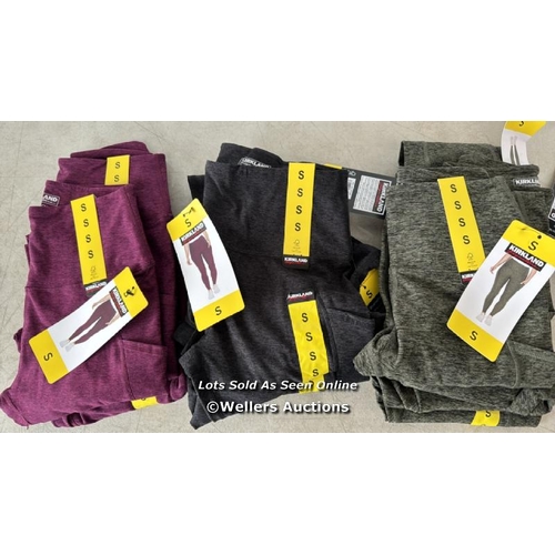 6046 - 10X PAIRS OF LADIES NEW KIRKLAND SIGNATURE BRUSHED LEGGINGS WITH 4 WAY STRETCH / S / H72