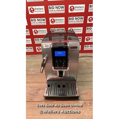 6258 - DE'LONGHI DINAMICA, FULLY AUTOMATIC BEAN TO COFFEE MACHINE / POWERS UP / SOME SIGNS OF USE / SEE IMA... 