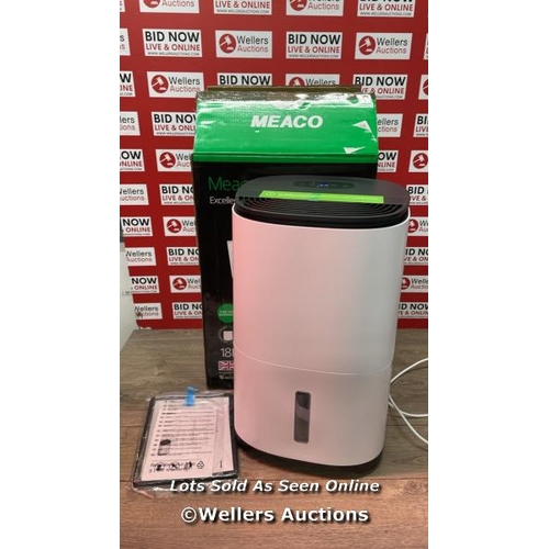 6285 - MEACODRY ARETE ONE 18L DEHUMIDIFIER & AIR PURIFIER, 70M� / POWERS UP / MINIMAL SIGNS OF USE / P4