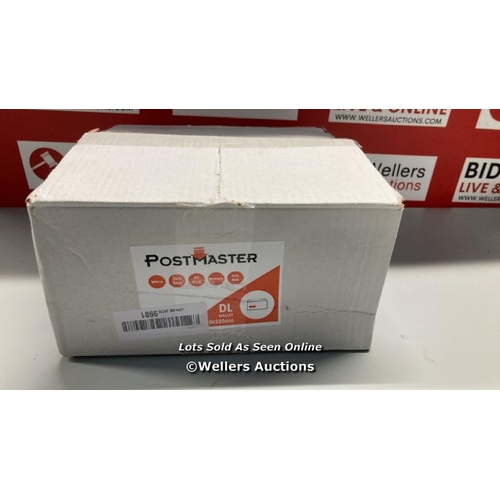 6521 - POSTMASTER DL WINDOW ENVELOPES 110 X 220MM 80 GSM SELF SEAL WHITE 400 PACK / APPEARS TO BE IN GOOD C... 