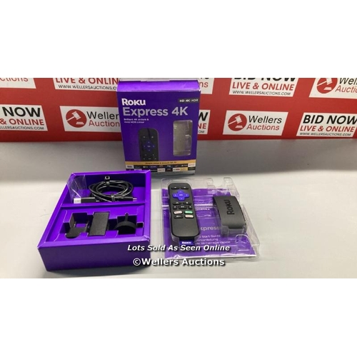 6528 - ROKU EXPRESS 4K | HD/4K/HDR STREAMING MEDIA PLAYER, BLACK / APPEARS TO BE IN GOOD CONDITION / SEE AL... 