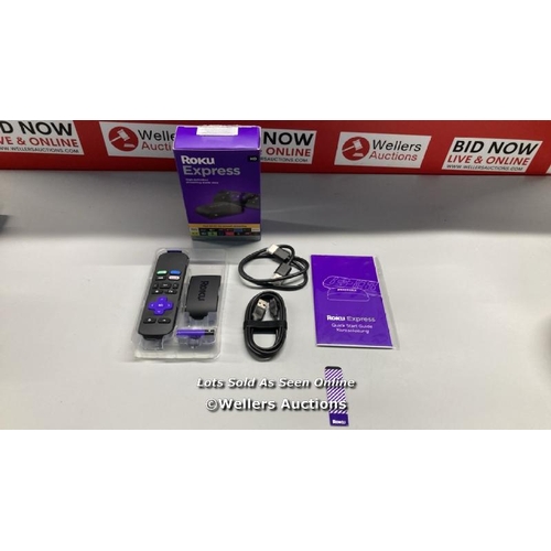 6530 - ROKU EXPRESS (NEW, 2023) HD STREAMING DEVICE WITH HIGH-SPEED HDMI CABLE AND STANDARD REMOTE (NO TV C... 