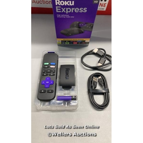 6530 - ROKU EXPRESS (NEW, 2023) HD STREAMING DEVICE WITH HIGH-SPEED HDMI CABLE AND STANDARD REMOTE (NO TV C... 