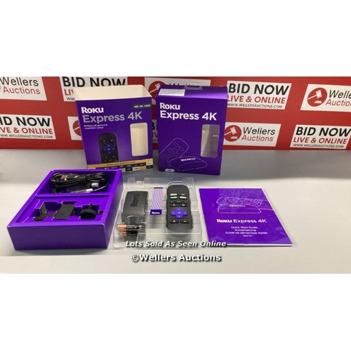 6531 - ROKU EXPRESS 4K | HD/4K/HDR STREAMING MEDIA PLAYER, BLACK / APPEARS TO BE IN GOOD CONDITION / SEE AL... 