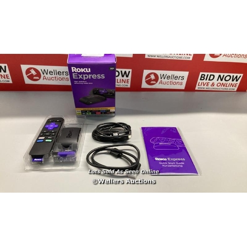 6535 - ROKU EXPRESS (NEW, 2023) HD STREAMING DEVICE WITH HIGH-SPEED HDMI CABLE AND STANDARD REMOTE (NO TV C... 