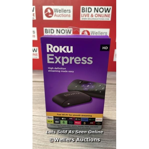 6536 - ROKU EXPRESS (NEW, 2023) HD STREAMING DEVICE WITH HIGH-SPEED HDMI CABLE AND STANDARD REMOTE (NO TV C... 