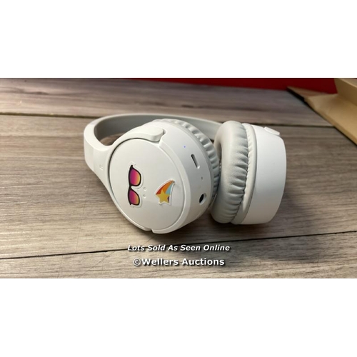 6559 - BELKIN SOUNDFORM MINI KIDS WIRELESS HEADPHONES WITH BUILT-IN MICROPHONE, 30H OF PLAYBACK TIME, & FUN... 