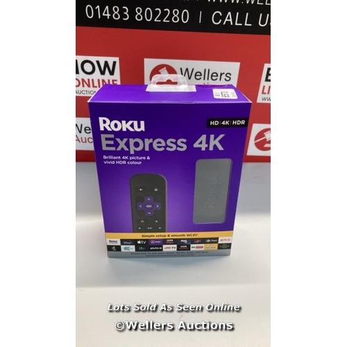 6570 - ROKU EXPRESS 4K | HD/4K/HDR STREAMING MEDIA PLAYER, BLACK / APPEARS TO BE IN GOOD CONDITION / SEE AL... 