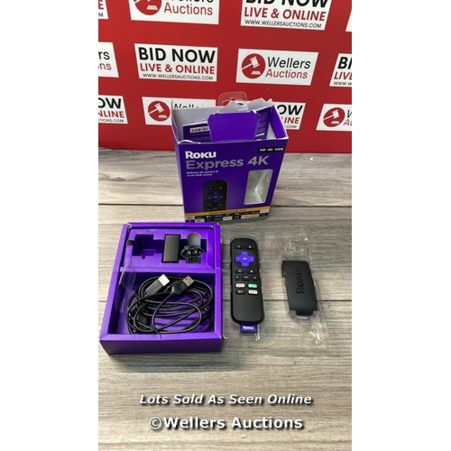 6571 - ROKU EXPRESS 4K | HD/4K/HDR STREAMING MEDIA PLAYER, BLACK / APPEARS TO BE IN GOOD CONDITION / SEE AL... 