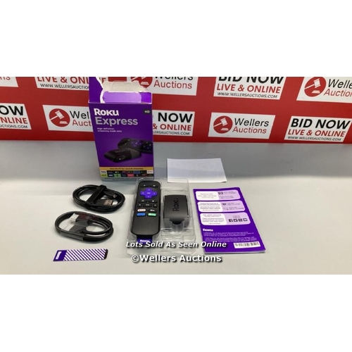 6574 - ROKU EXPRESS (NEW, 2023) HD STREAMING DEVICE WITH HIGH-SPEED HDMI CABLE AND STANDARD REMOTE (NO TV C... 