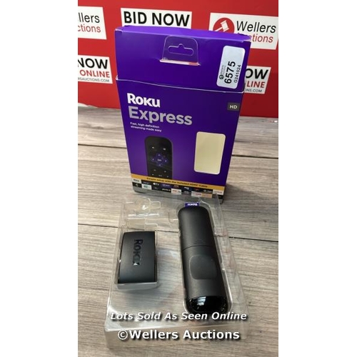 6575 - ROKU 3930EU EXPRESS | HD STREAMING MEDIA PLAYER,BLACK / APPEARS TO BE IN GOOD CONDITION / SEE ALL IM... 