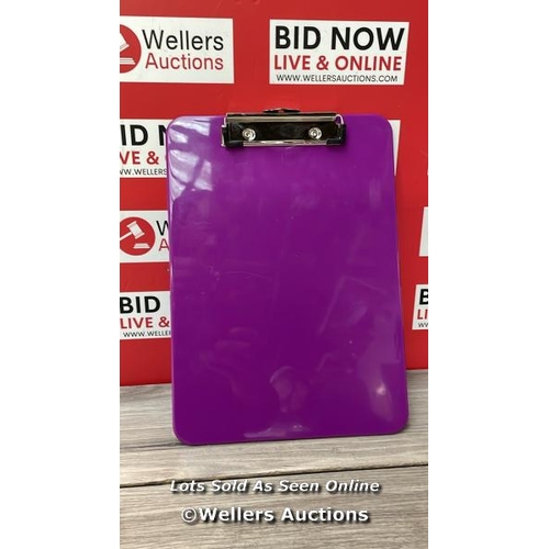 6580 - LEITZ 39710062 A4 CLIPBOARD, RIGID PLASTIC, WOW RANGE, PURPLE / APPEARS TO BE IN GOOD CONDITION / SE... 