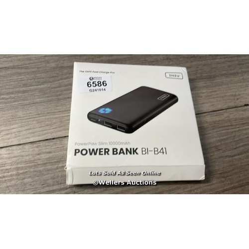 6586 - INIU POWER BANK, PORTABLE CHARGER 10000MAH SLIMMEST & LIGHTEST HIGH-SPEED USB C INPUT & OUTPUT, POWE... 