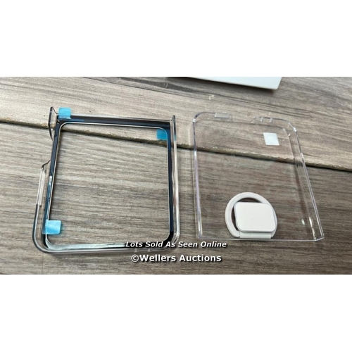 6600 - SAMSUNG GALAXY OFFICIAL CLEAR CASE WITH RING FOR GALAXY Z FLIP6, TRANSPARENT / APPEARS TO BE IN GOOD... 