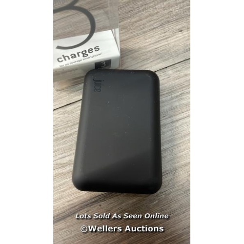 6607 - JUICE 3 CHARGES POWER BANK PORTABLE CHARGER FOR APPLE IPHONE, SAMSUNG, HUAWEI, MICROSOFT, OPPO, SONY... 