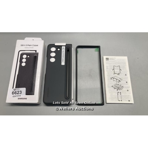 6623 - SAMSUNG GALAXY OFFICIAL SLIM S PEN CASE FOR Z FOLD5, GRAPHITE / APPEARS TO BE IN GOOD CONDITION / SE... 