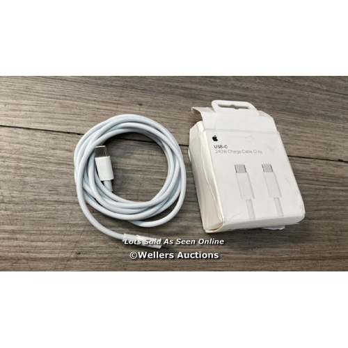 6624 - APPLE 240W USB-C CHARGE CABLE (2M)  / APPEARS TO BE IN GOOD CONDITION / SEE ALL IMAGES TO ASSIST / H... 