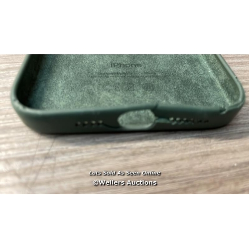 6693 - APPLE IPHONE 15 PLUS SILICONE CASE WITH MAGSAFE - CYPRESS  / APPEARS TO BE IN GOOD CONDITION / SEE A... 