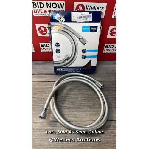 6726 - GROHE VITALIOFLEX COMFORT TWISTSTOP - SMOOTH SHOWER HOSE 1.5 M, (TENSILE STRENGTH 50 KG, PRESSURE RE... 