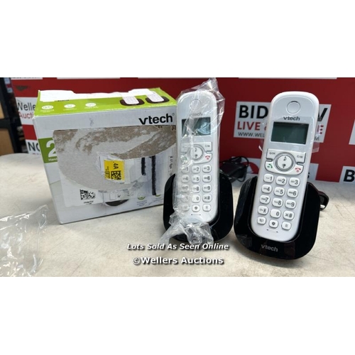 8145 - VTECH CS1501 DECT DIGITAL CORDLESS PHONE WITH CALL BLOCK, 2 HANDSETS, INTERCOM, LANDLINE HOUSE PHONE... 