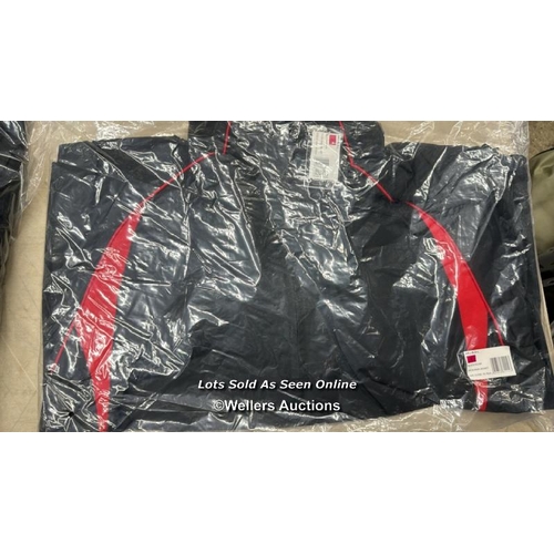 6230 - KIDS NEW AKAO RAIN JACKET - BLACK AND RED / L / B21