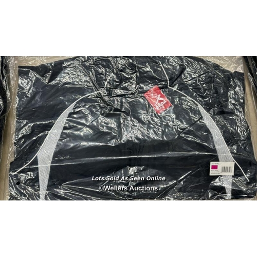 6236 - KIDS NEW AKAO RAIN JACKET - BLACK AND WHITE / L / B21