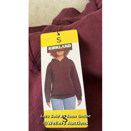 22 - LADIES NEW KIRKLAND SIGNATURE HOODED JUMPERS / 1 X SMALL AND 4 X MEDIUM