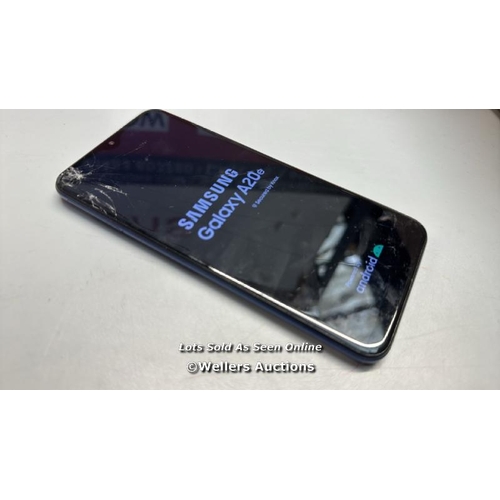 3238 - SAMSUNG GALAXY A20E (2019)  / SM-A202F / GOOGLE LOCKED / IMEI: 359316101195326 / SCREEN DAMAGED  / G... 