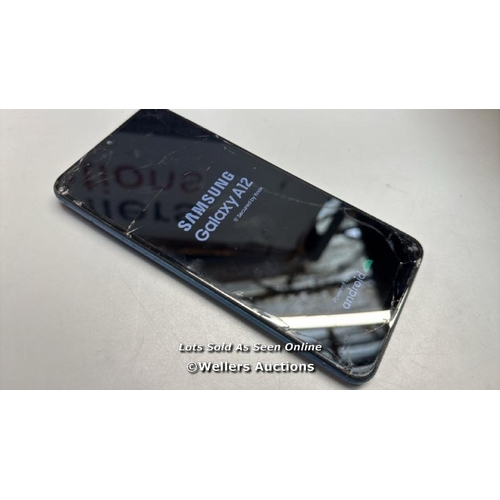 3259 - SAMSUNG GALAXY A12 DUAL / SM-A125F / GOOGLE LOCKED / IMEI: 351121014208069 / SCREEN DAMAGED  / G56