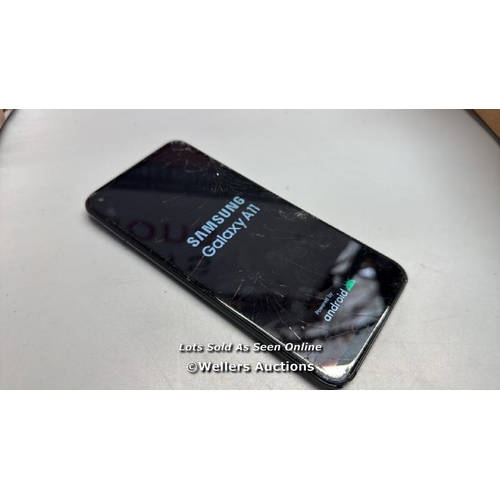 3265 - SAMSUNG GALAXY A11 DUAL / SM-A1115F / GOOGLE LOCKED / IMEI: 351210010158814/ SCREEN AND BACK DAMAGED