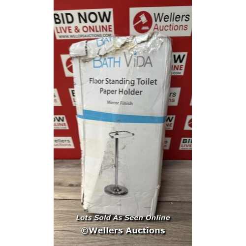 4012 - BATH VIDA TOILET ROLL HOLDER FLOOR STANDING CHROME FINISH / G34