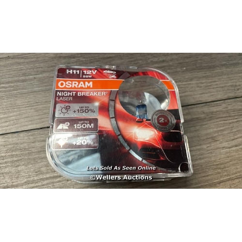 4081 - OSRAM NIGHT BREAKER LASER H11, +150% MORE BRIGHTNESS, HALOGEN HEADLIGHT LAMP, 64211NL-HCB, 12V, DUO ... 