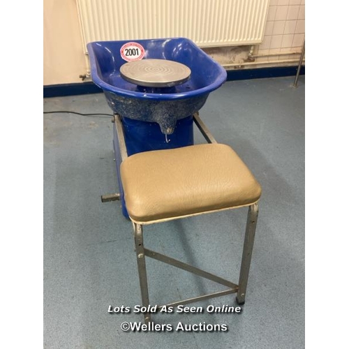 2001 - Millacron Potters Mate pottery wheel, 60cm h x 46cm w x 102cm l / Scotch Horn Leisure Centre, Nailse... 