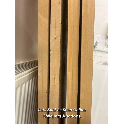 2019 - Four lengths of MDF board, each 225cm l x 56.5cm w x 4cm d / Scotch Horn Leisure Centre, Nailsea, BS... 