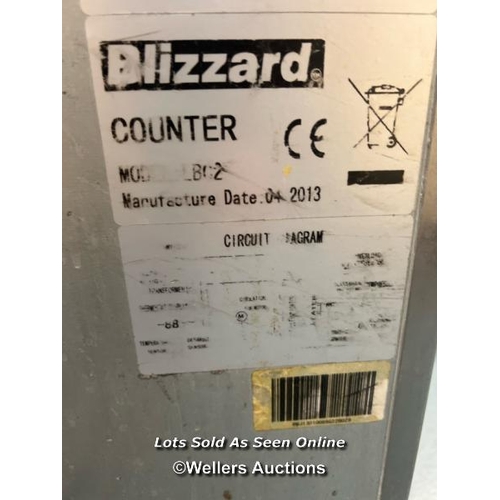 2023 - Blizzard LBC2 two-door stainless steel freezer prep counter, electric, with front temperature contro... 