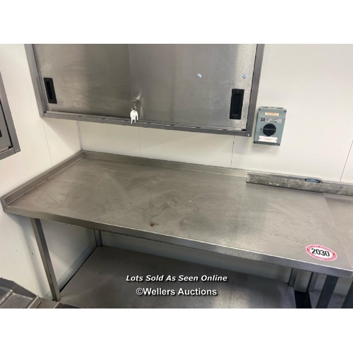 2030 - Moffat two tier stainless steel workbench, 91cm h x 150cm w x 65cm d  / Scotch Horn Leisure Centre, ... 