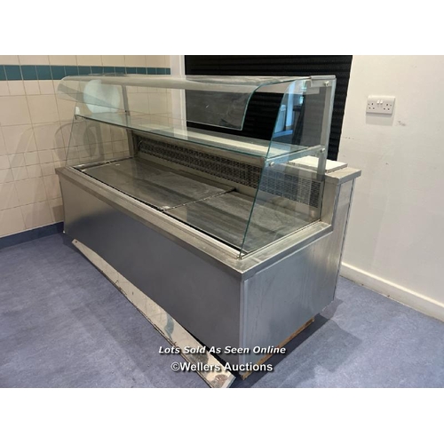 2072 - Moffat refrigerated display unit with single internal shelf, display light and preparation board, el... 