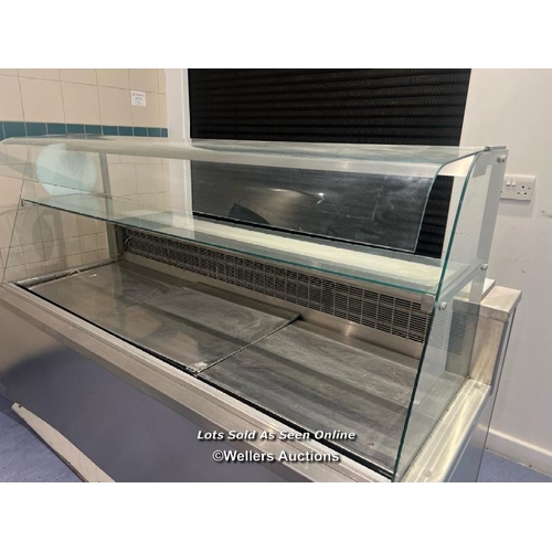 2072 - Moffat refrigerated display unit with single internal shelf, display light and preparation board, el... 