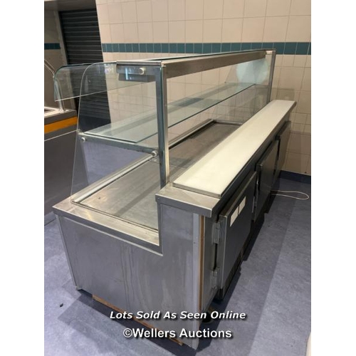 2072 - Moffat refrigerated display unit with single internal shelf, display light and preparation board, el... 