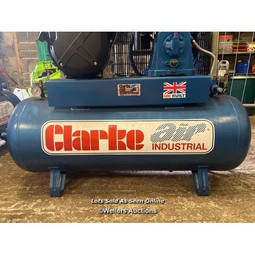 2082 - NEW Clarke SD26K150 Stationary Air Compressor, powered by Kohler KD15-350E530 diesel engine, manuals... 