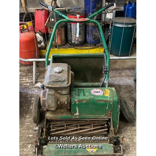 2084 - Ransomes Super-Certes push mower with grass catcher, powered by Kubota GS130 petrol engine, wheel ne... 