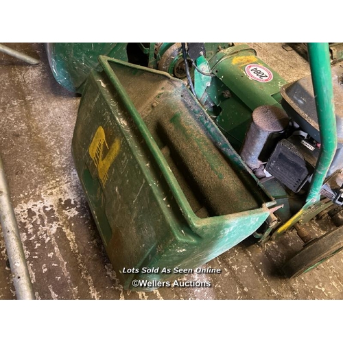 2084 - Ransomes Super-Certes push mower with grass catcher, powered by Kubota GS130 petrol engine, wheel ne... 