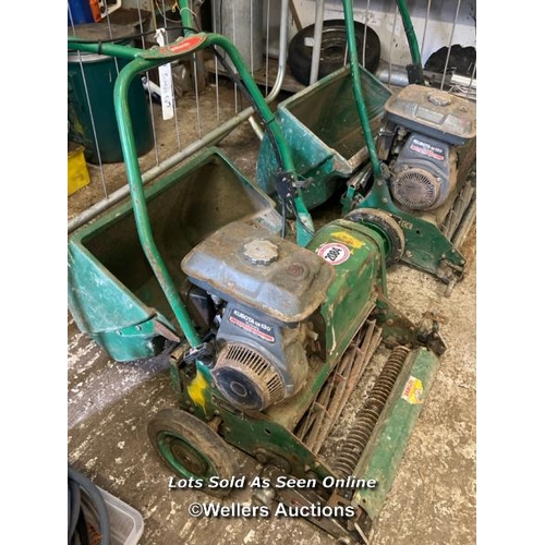 2084 - Ransomes Super-Certes push mower with grass catcher, powered by Kubota GS130 petrol engine, wheel ne... 