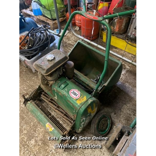 2084 - Ransomes Super-Certes push mower with grass catcher, powered by Kubota GS130 petrol engine, wheel ne... 