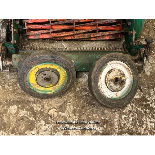 2086 - Ransomes Super-Certes push mower with grass catcher, powered by Kubota GS130 petrol engine, both whe... 