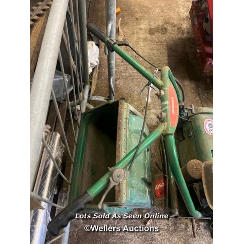 2086 - Ransomes Super-Certes push mower with grass catcher, powered by Kubota GS130 petrol engine, both whe... 