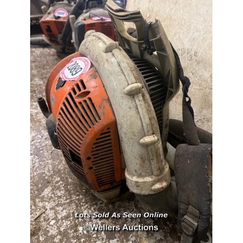 2089 - Stihl BR500 petrol backpack leaf blower, missing nozzle / Towerhead Farm, Towerhead, Banwell, BS29 6... 