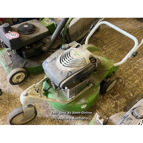 2102 - Viking MB3RC petrol lawnmower, missing blade / Towerhead Farm, Towerhead, Banwell, BS29 6PQ